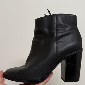 H&M Black Leather Ankle Boots